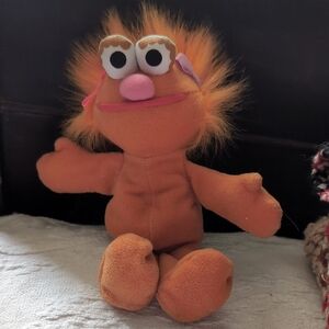 Adorable Zoey Orange Plush Toy with Fluffy Hair Of Sesame Street